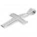 Λευκόχρυσος βαπτιστικός σταυρός Κ9 με αλυσίδα
